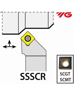 SSSCR1212F09, 12x12x80xRH/SC09T3,  ISO Tekinimo laikiklis, YG-1